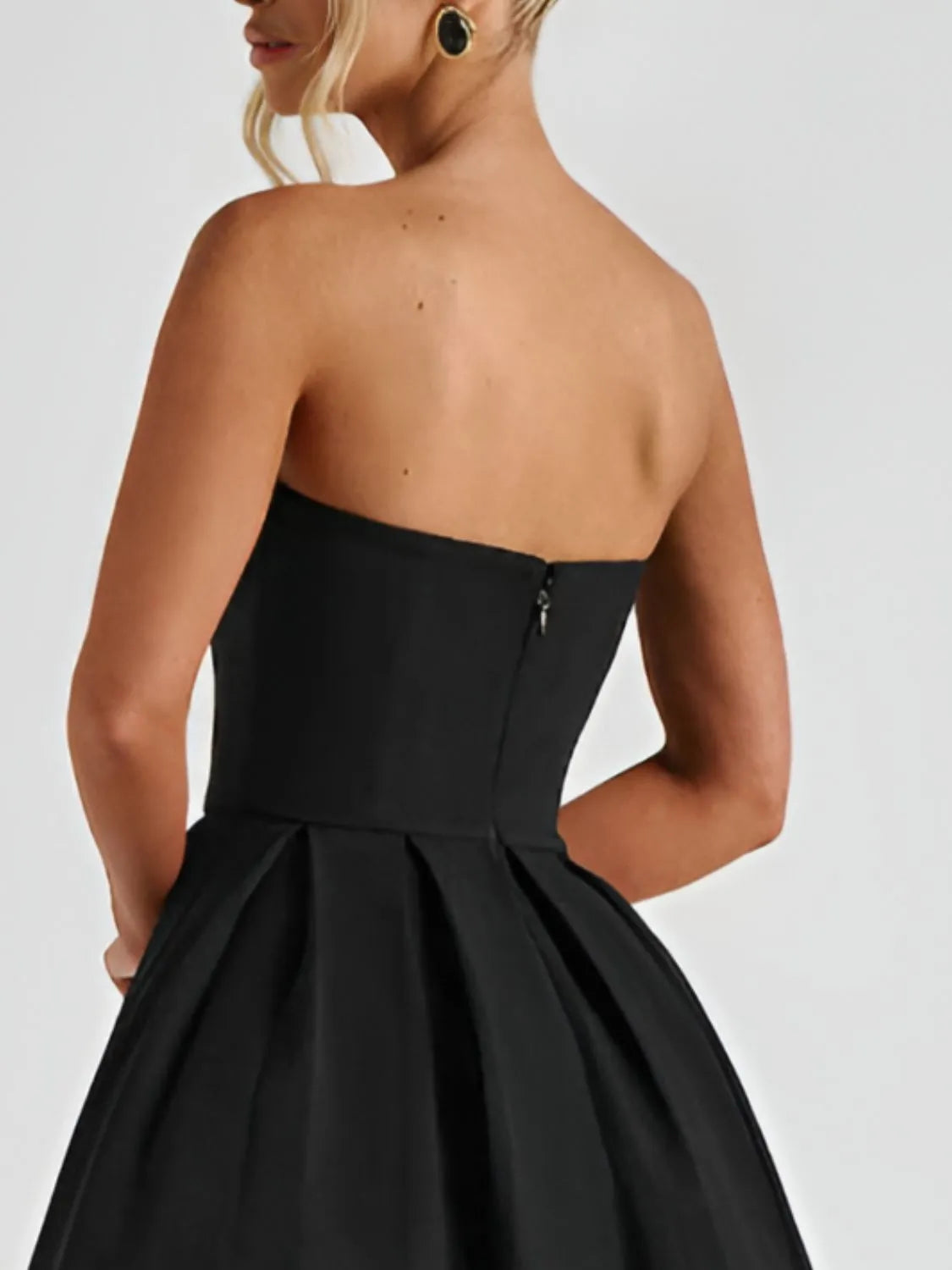 Solid Color Tube Midi Dress