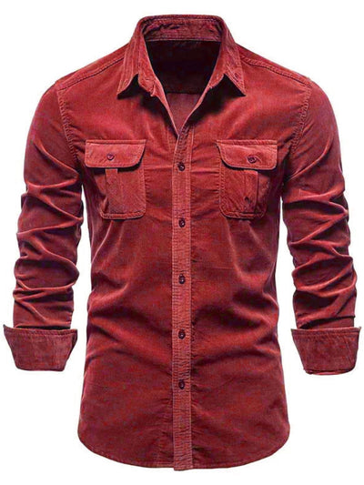 Men's Full Size Collared Neck Button Down Shirt Plus Size