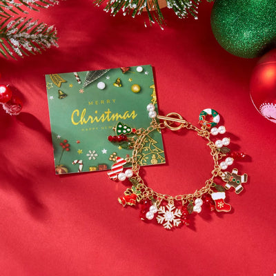 18K Gold-Plated Christmas Charm Bracelet
