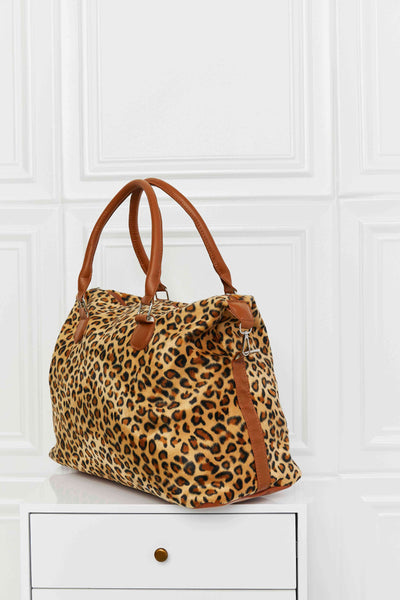 Stylish Animal Print Brushed Weekender Bag for Travel