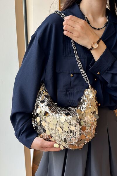 Stylish Sequin Chain Crossbody Bag for Glamorous Looks