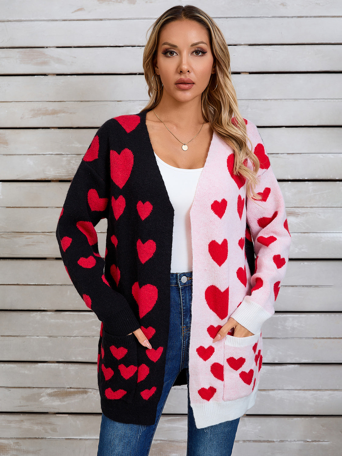 Angel Wings Heart Cardigan - Soft Knit, Vibrant Colors, Chic Style