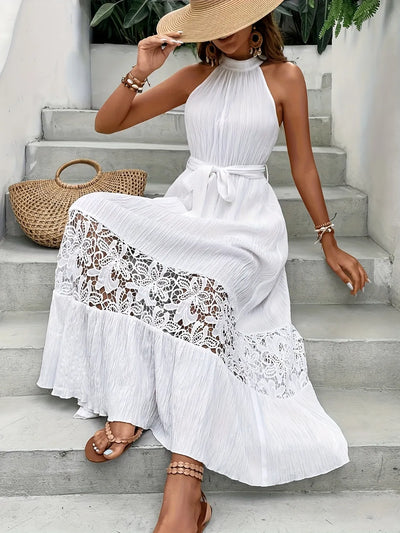 Lace Detail Sleeveless Maxi Cami Dress