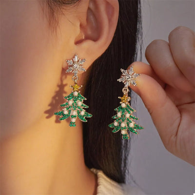 Christmas Tree Drop Earrings