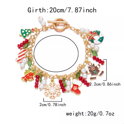 18K Gold-Plated Christmas Charm Bracelet