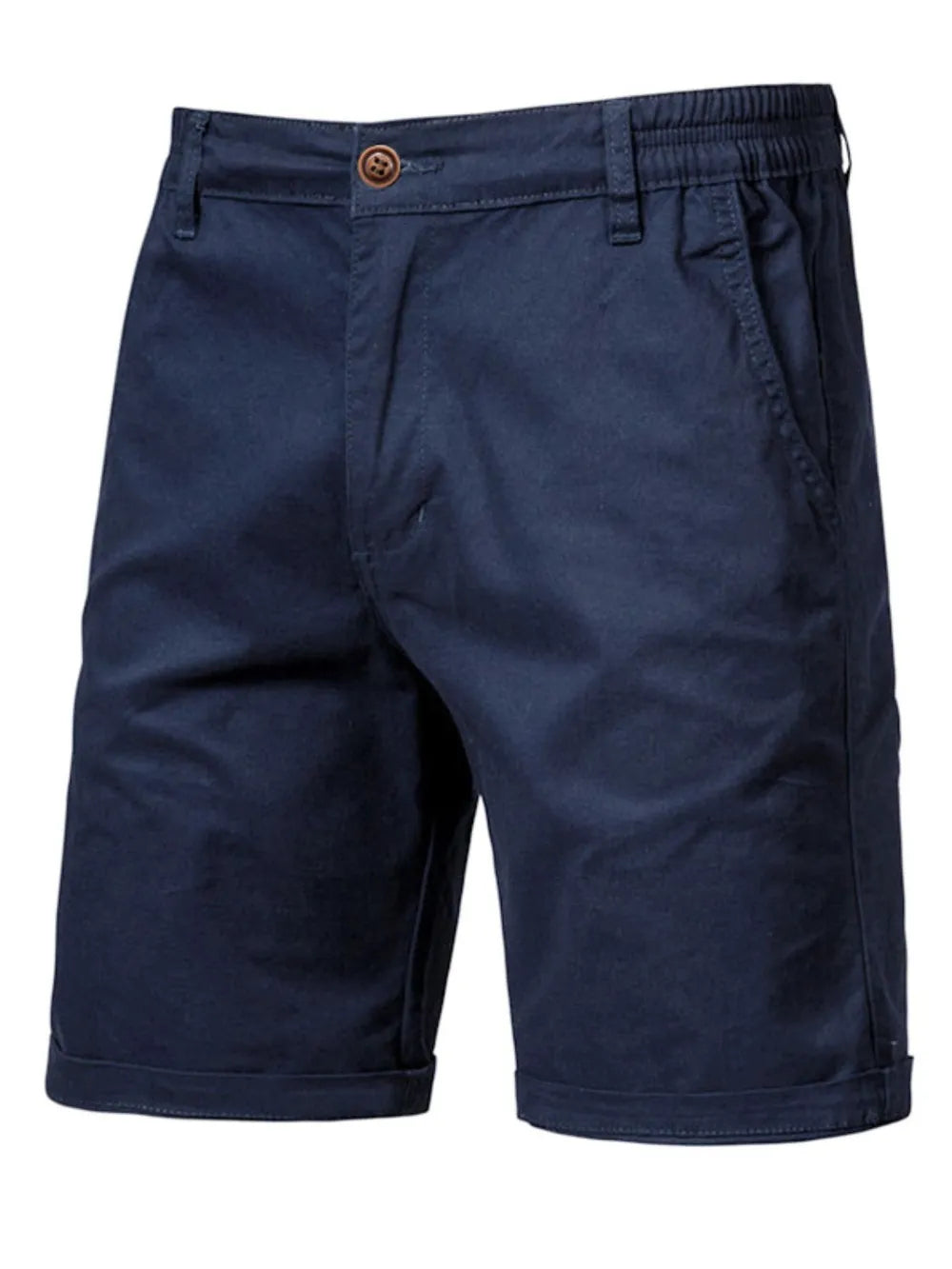 Men's Elastic Waist Shorts with Pockets