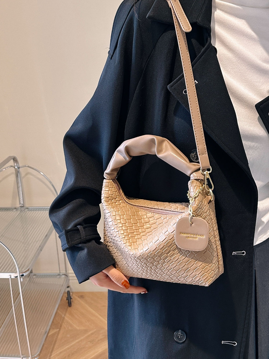 Stylish PU Leather Woven Crossbody Bag for Every Occasion