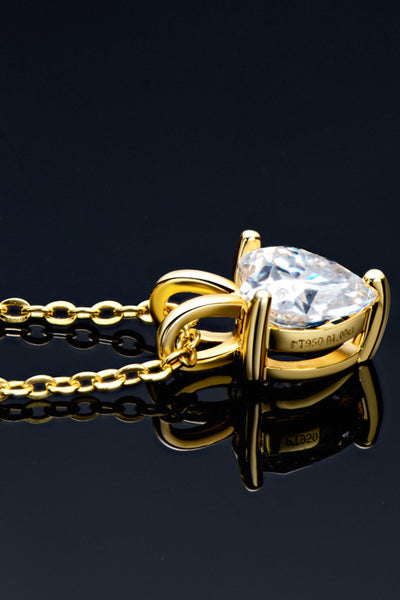 Exquisite 1 Carat Moissanite Heart Necklace - Perfect Gift