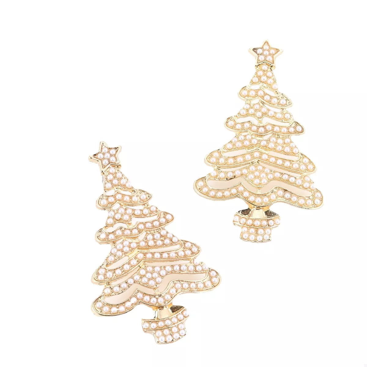 Christmas Tree Rhinestone Earrings