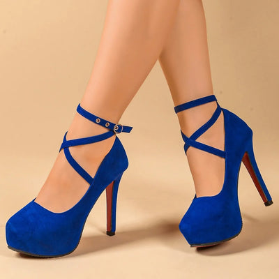 Ankle Strap High Heel Pumps