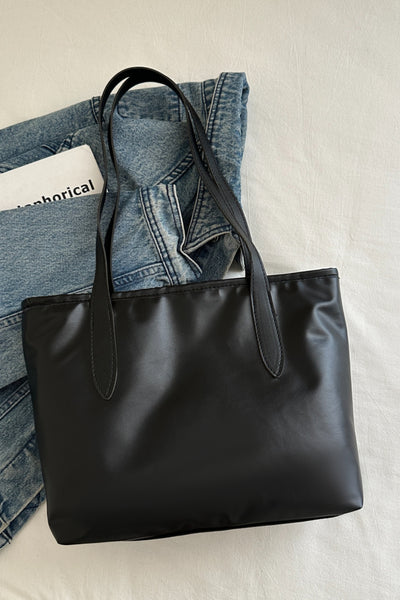 Stylish Bow Trim Polyester Tote Bag for Everyday Use