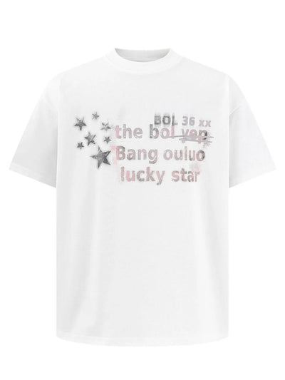 Men's Star Letter Graphic Short Sleeve T-Shirt