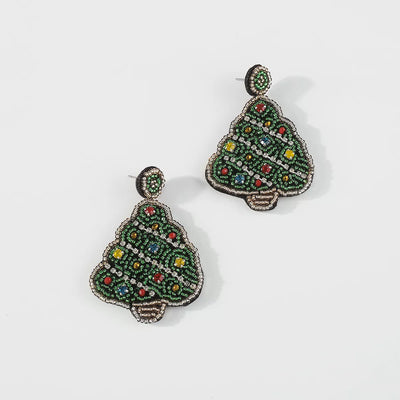 Christmas Tree Dangle Earrings