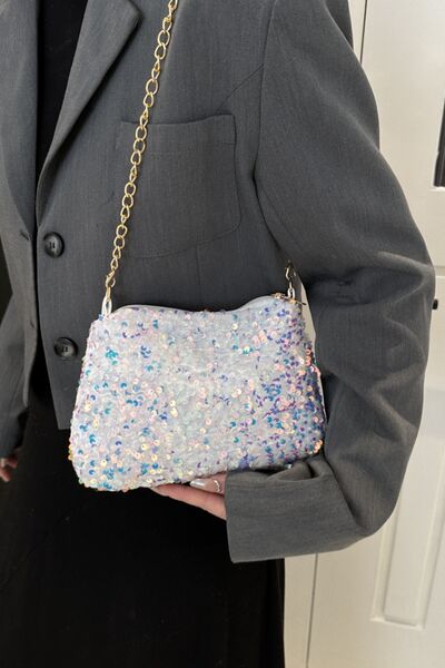 Chic Sequin Removable Strap Shoulder Bag for Glam Style