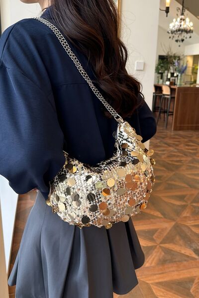 Stylish Sequin Chain Crossbody Bag for Glamorous Looks