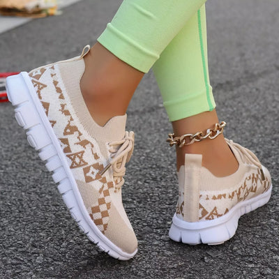 Breathable Mesh Lace Up Sneakers
