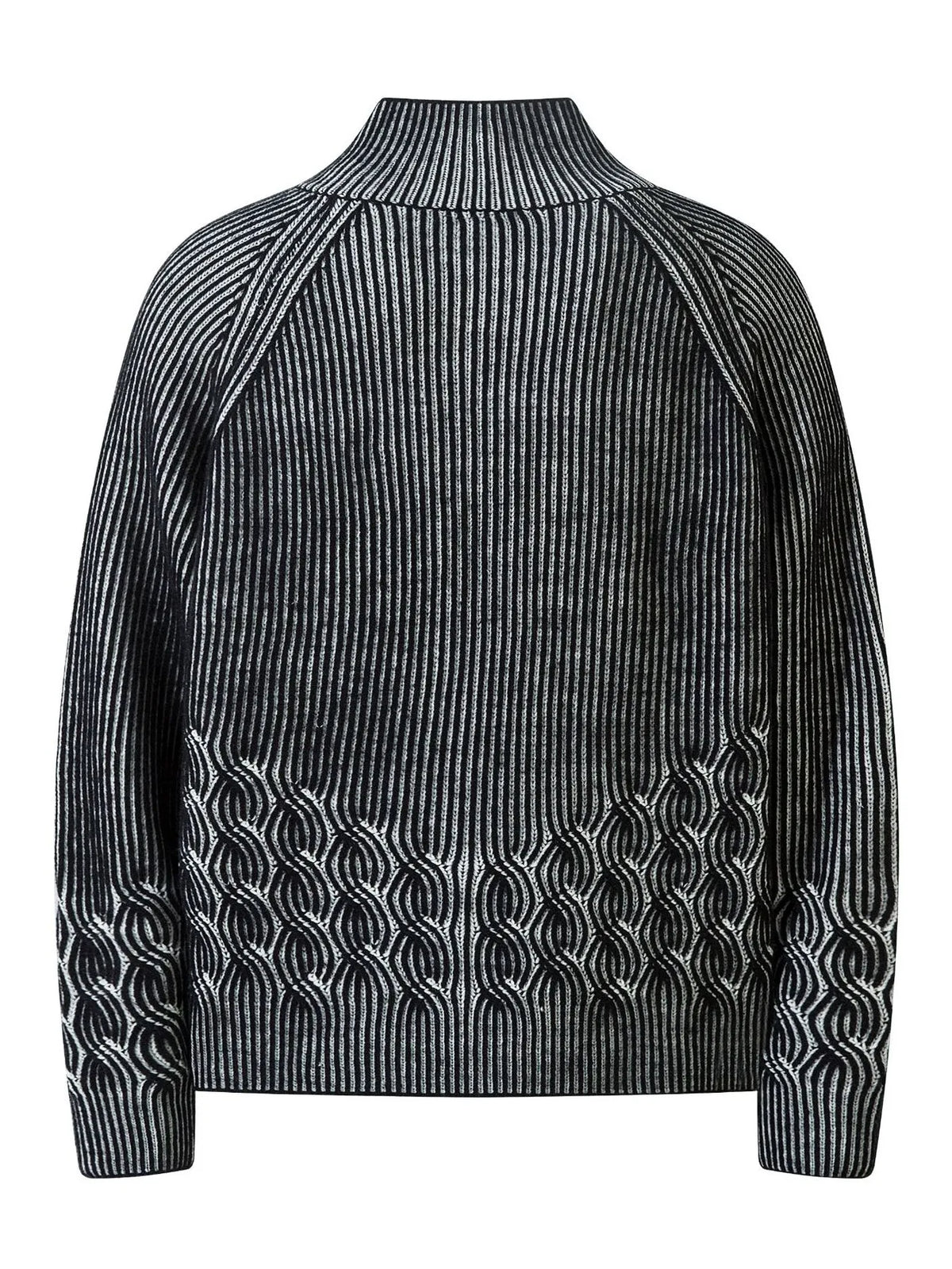 Men's Cable-Knit Zip-Up Cardigan