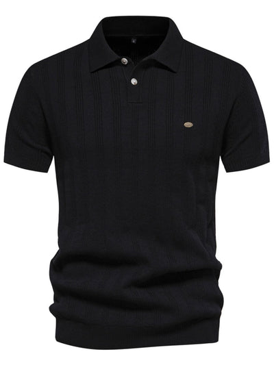 Men's Collared Neck Short Sleeve Knit Polo for Every Occasion