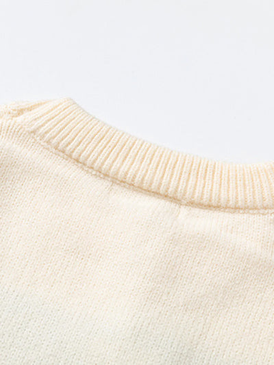 Plus Size Christmas Reindeer Long Sleeve Sweater