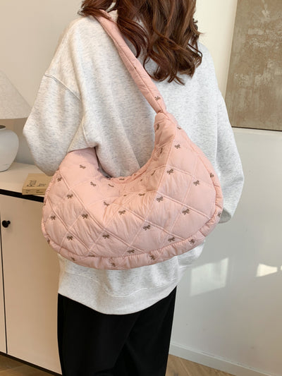 Chic Bow Polyester Shoulder Bag for Stylish Essentials