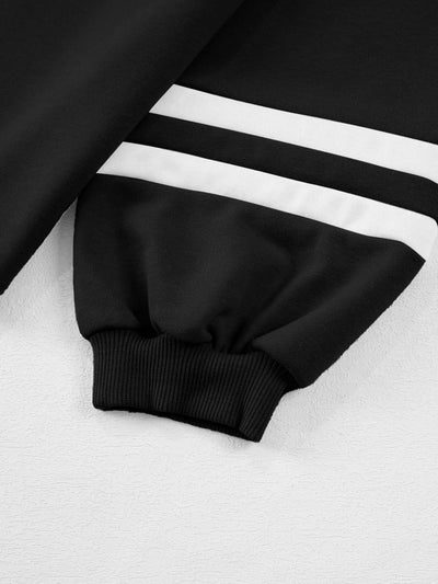 Contrast Trim Round Neck Top and Pants Set