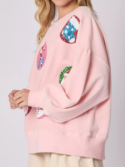 Christmas Sequin Embellished Sweatshirt