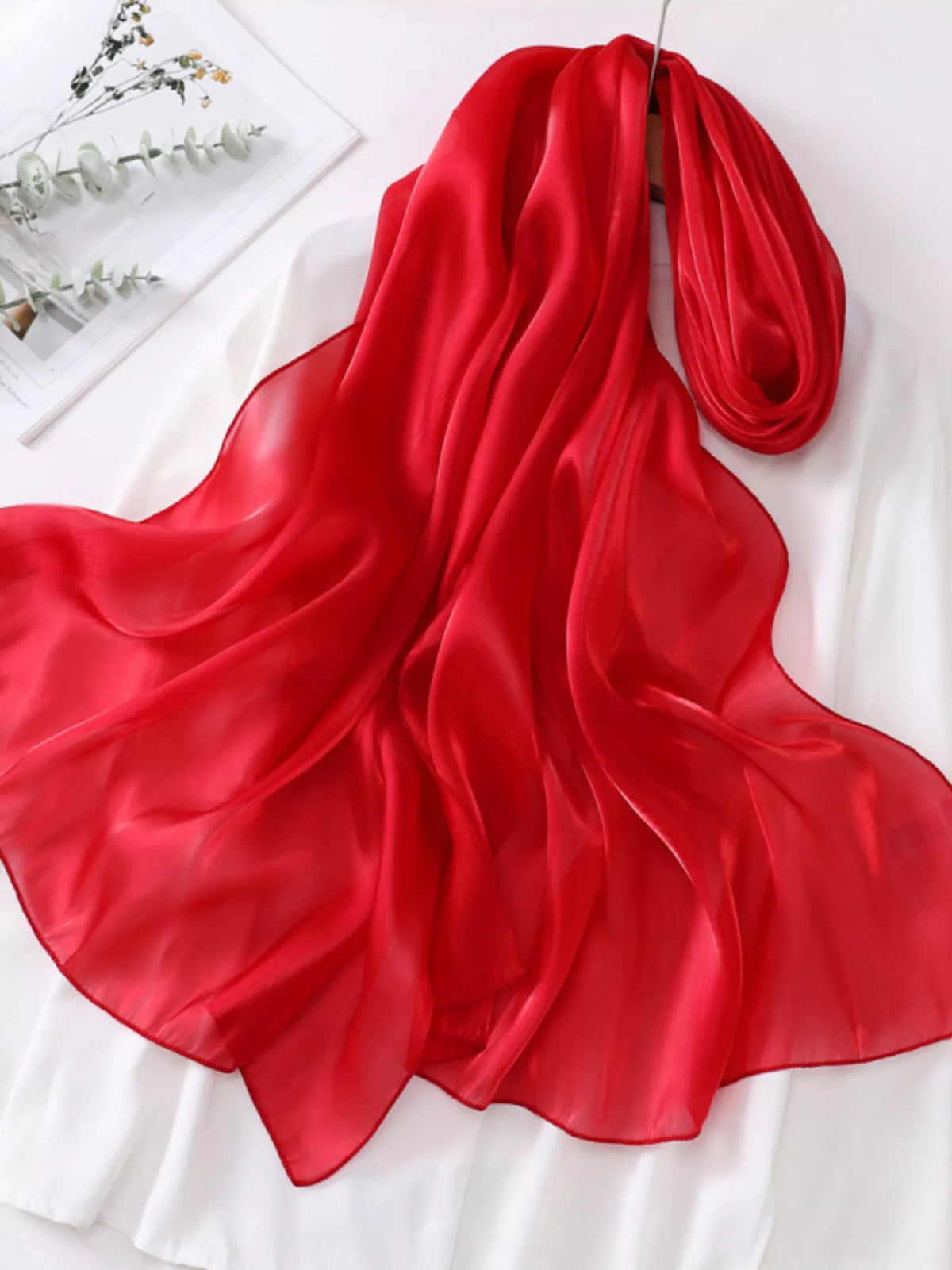 Solid Color Organza Scarf