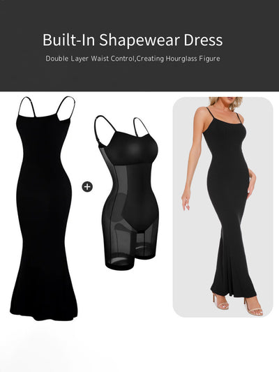 Elegant Maxi Dress with Built-In Shapewear for Confidence