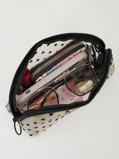 Charming Heart Polyester Travel & Cosmetic Bag Gift Set