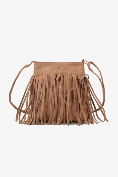 Chic Leopard Print PU Leather Crossbody Bag with Fringe