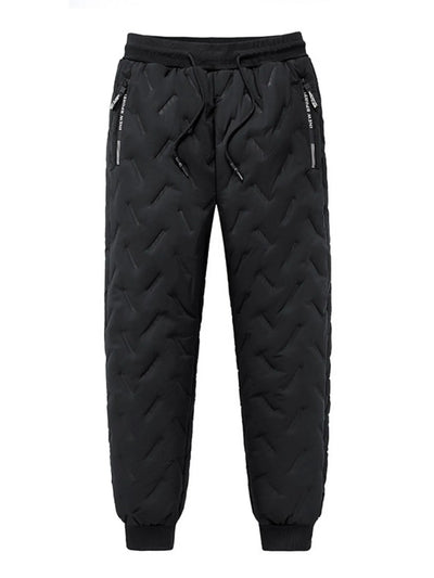 Men's Plus Size Quilted Thermal Joggers