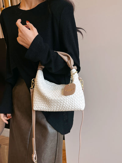 Stylish PU Leather Woven Crossbody Bag for Every Occasion