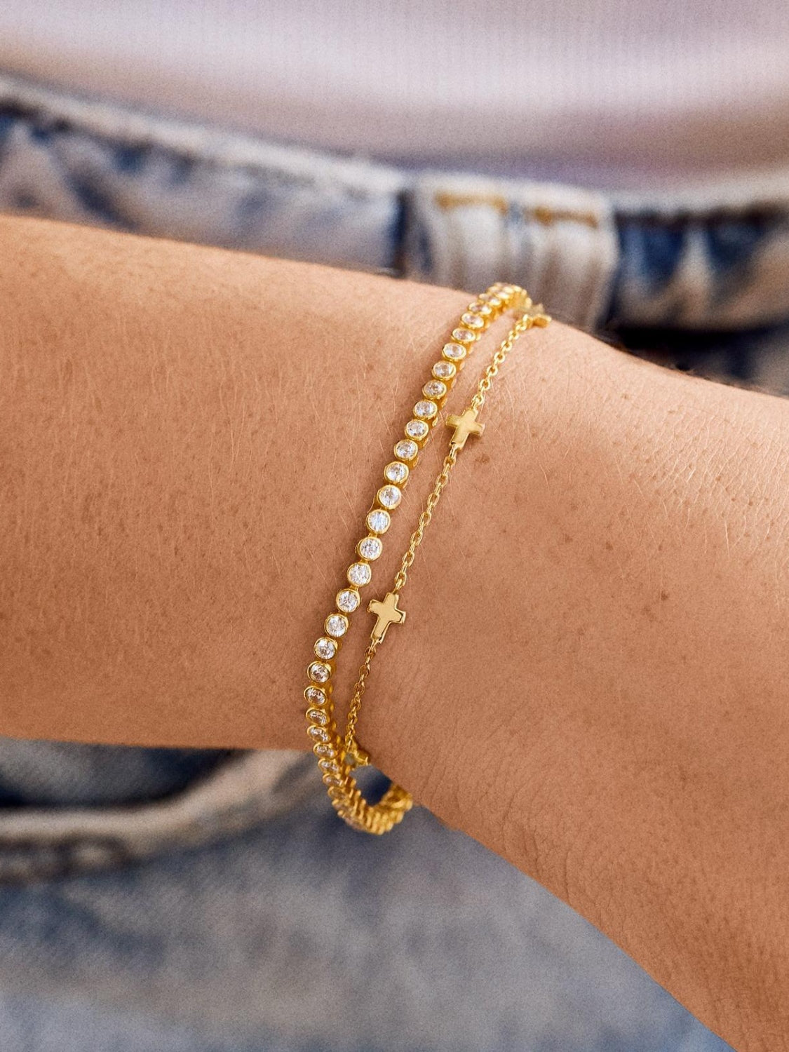Elegant 18K Gold-Plated Titanium Steel Bracelet