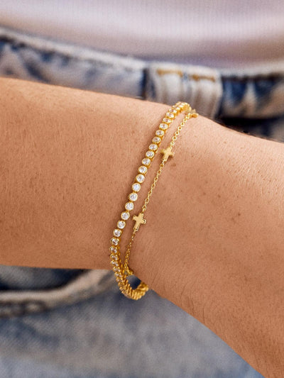 Elegant 18K Gold-Plated Titanium Steel Bracelet