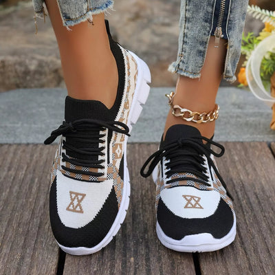 Breathable Mesh Lace Up Sneakers