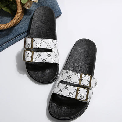 Open Toe Double Buckle Sandals