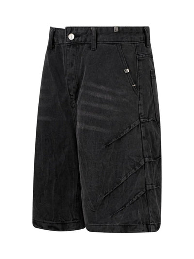 Men's Washed Denim Shorts