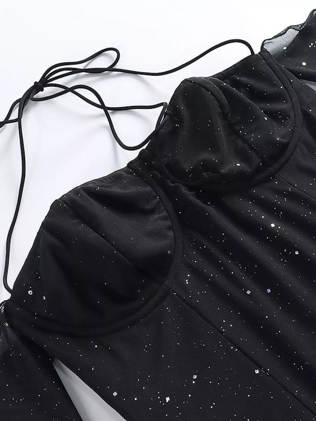 Glitter Mini Dress with Sleeves