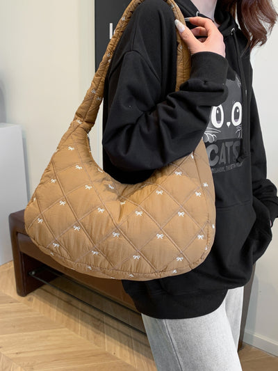 Chic Bow Polyester Shoulder Bag for Stylish Essentials