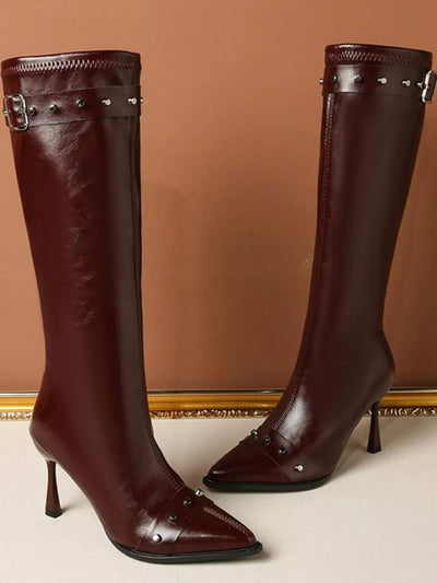 Point Toe High Heel Boots