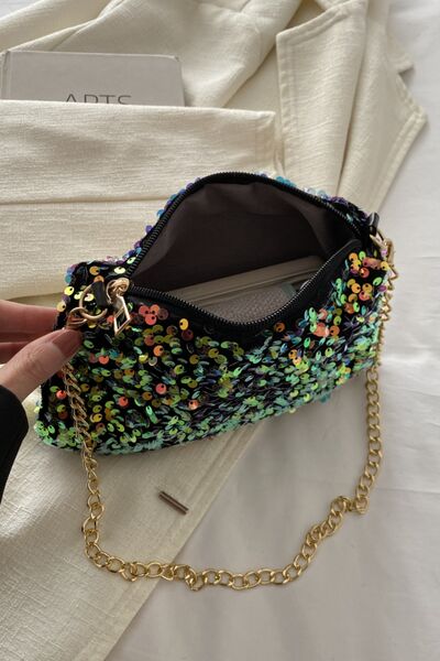 Chic Sequin Removable Strap Shoulder Bag for Glam Style