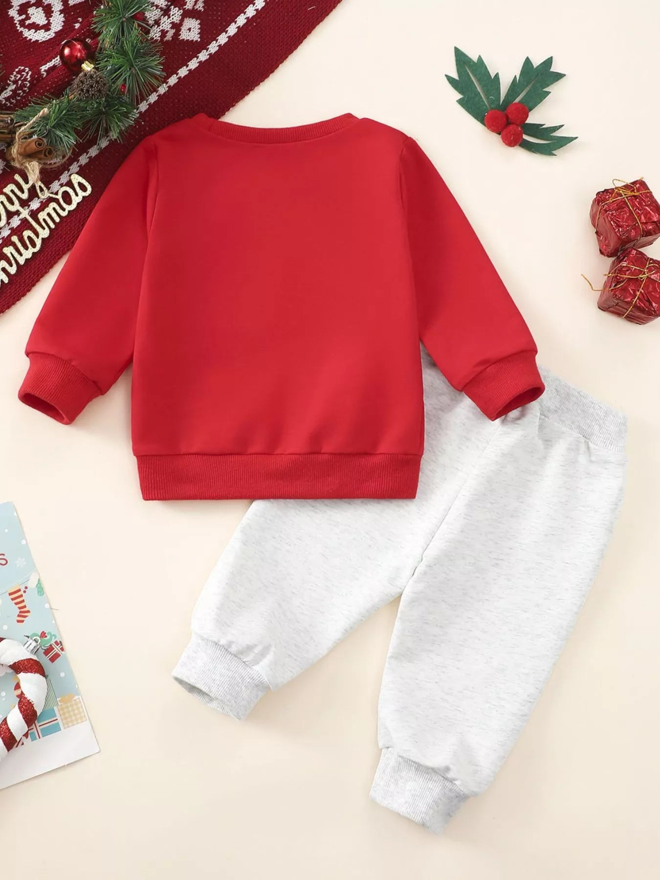 Children's Christmas Tree Sweatshirt & Pants Set