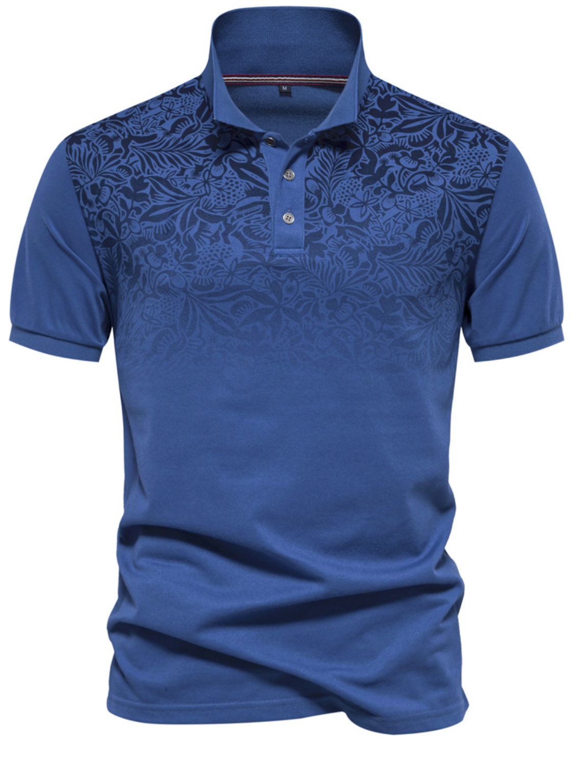 Men's Printed Collared Neck Short Sleeve Polo for Style