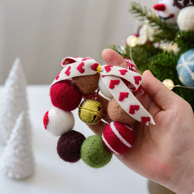 Christmas Felt Ball Garland Ornament