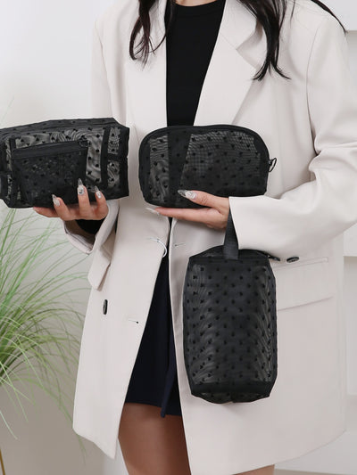 Charming Heart Polyester Travel & Cosmetic Bag Gift Set
