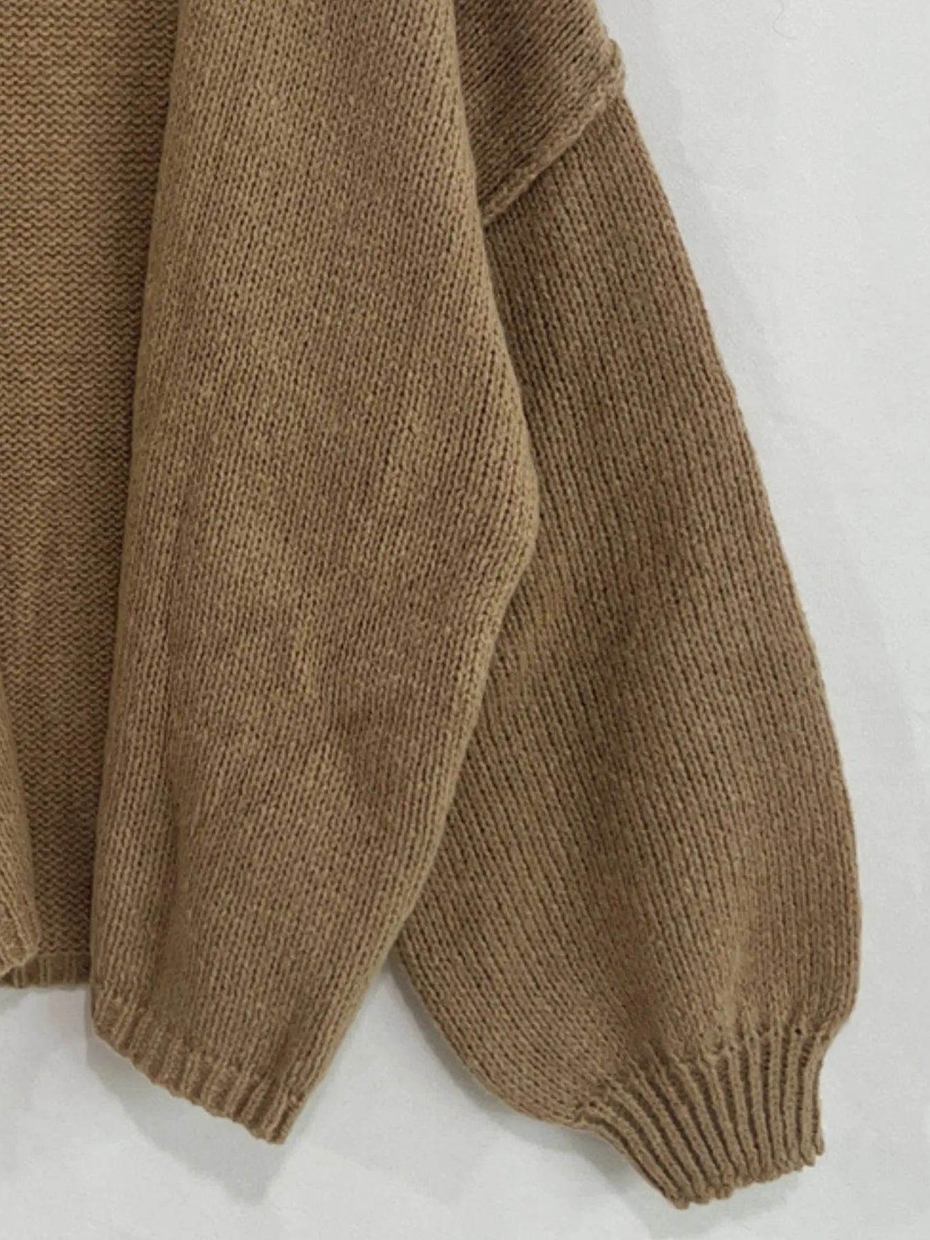 Open Front Dropped Shoulder Cardigan