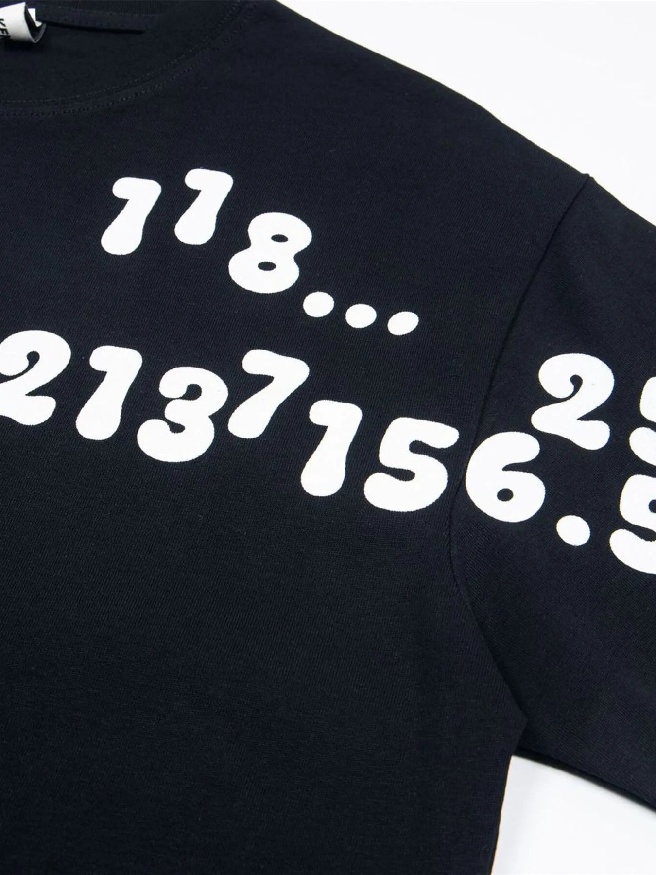 Men's Number Print Short Sleeve Oversized T-Shirt