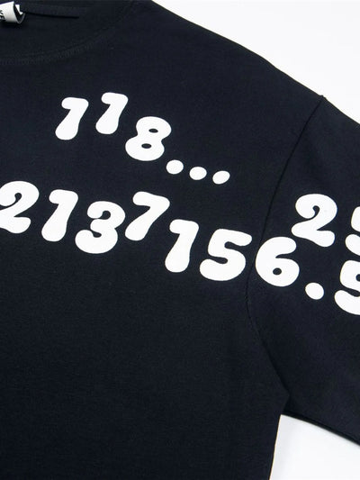 Men's Number Print Short Sleeve Oversized T-Shirt