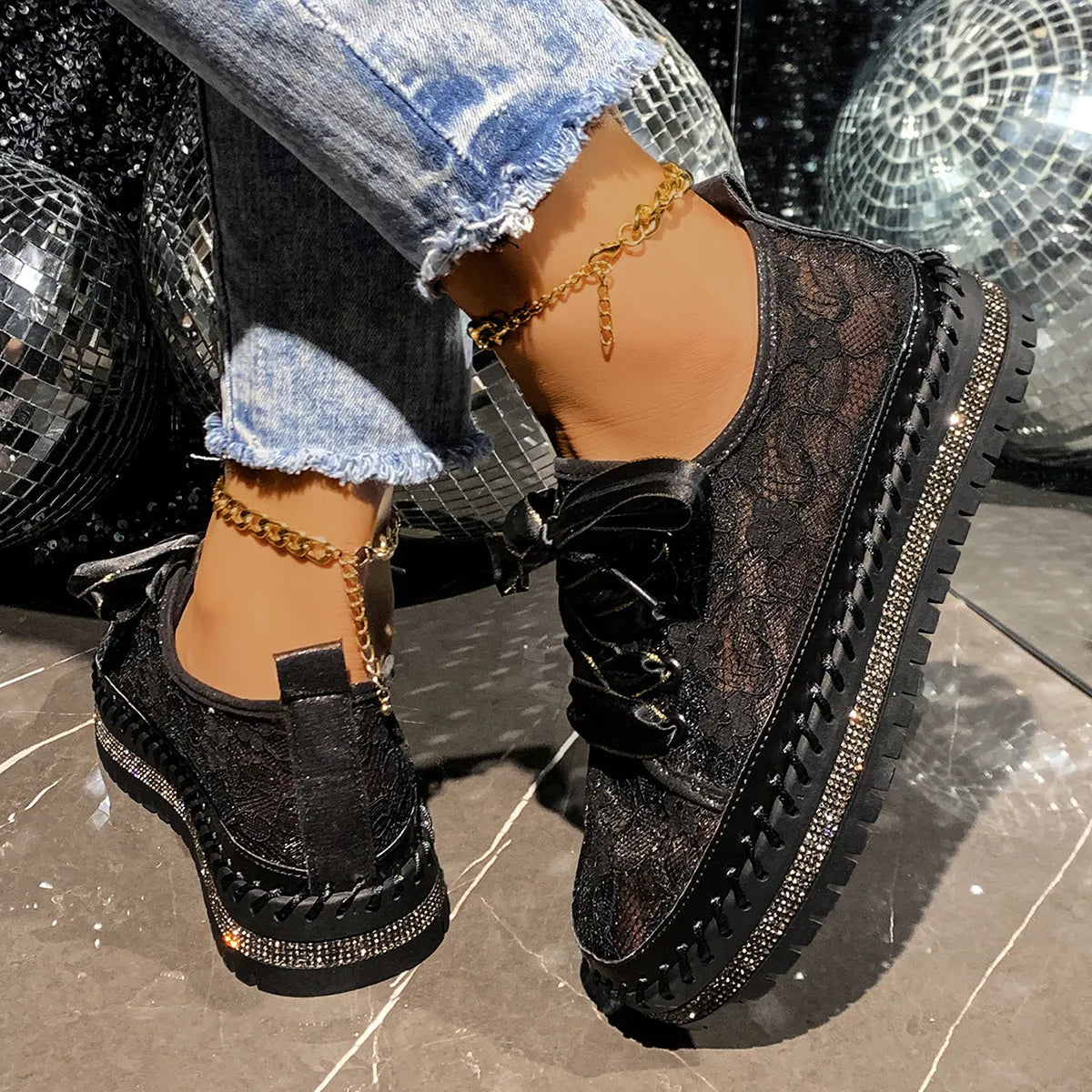 Round Toe Platform Loafers