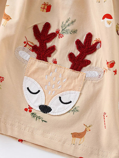 Children's Reindeer Long Sleeve Dress